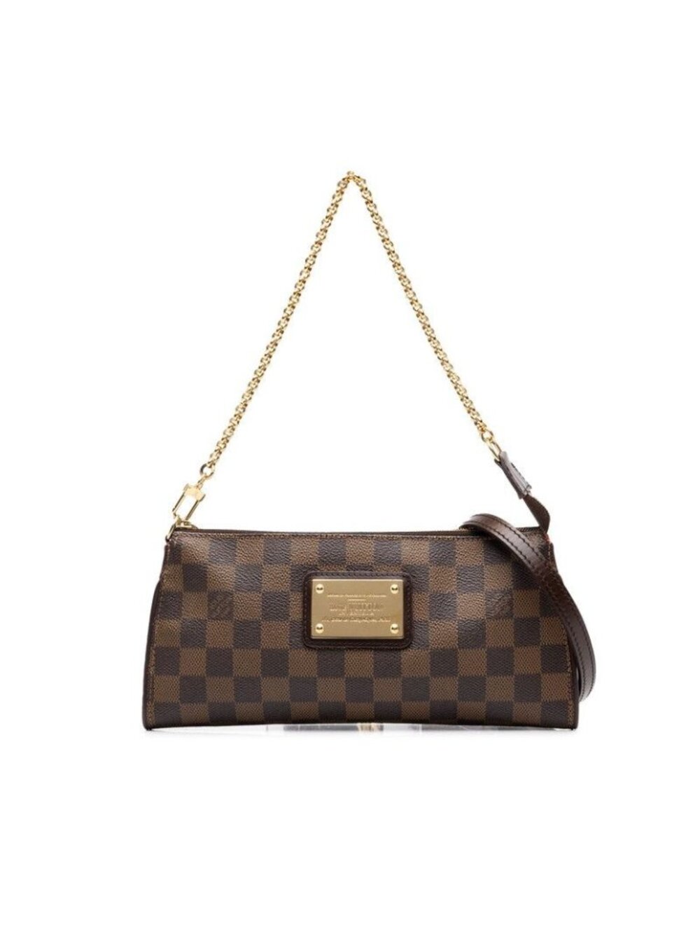 Louis Vuitton Damier Chain 2-Way Shoulder Bag Brown Leather